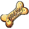 A certified Good Boi dropped this badge. Give it to your wolf and their disposition stat will be increased by a random amount. game item
