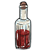 This blood smells foul, but if you drink it, youll heal during battle for 20 steps. game item
